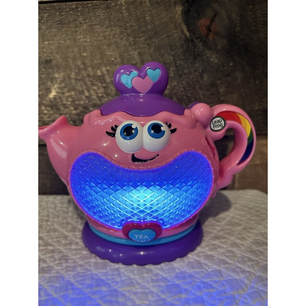 LeapFrog Musical Light-Up Teapot Toy Pink Learning Toy Lights & Sounds Working